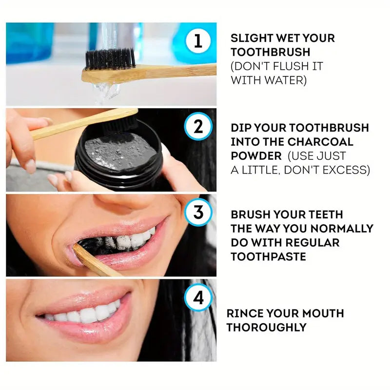 Bamboo Charcoal Teeth Whitening Powder
